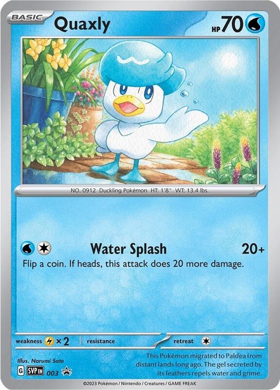 Quaxly - 003 Pokemon card from SV: