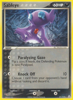 Sableye (Holo) Pokemon card from EX Holon Phantoms