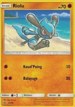 Riolu (Holo) Pokemon card from McDonalds Collection 2018