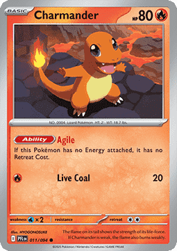Charmander Pokemon card from Phantasmal Flames