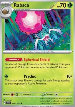 Rabsca Pokemon card from Temporal Forces