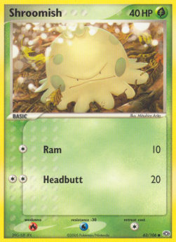 Shroomish Pokemon card from EX Emerald