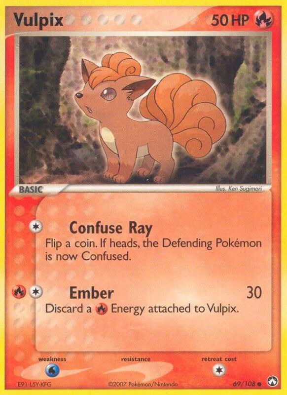 Vulpix Pokemon card from Power Keepers