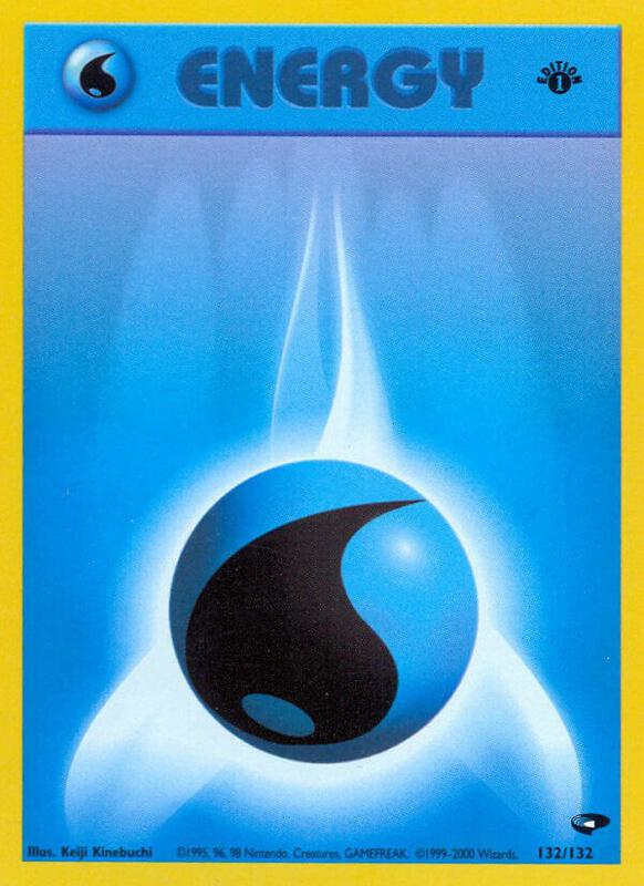 Water Energy Pokemon card from Gym Challenge