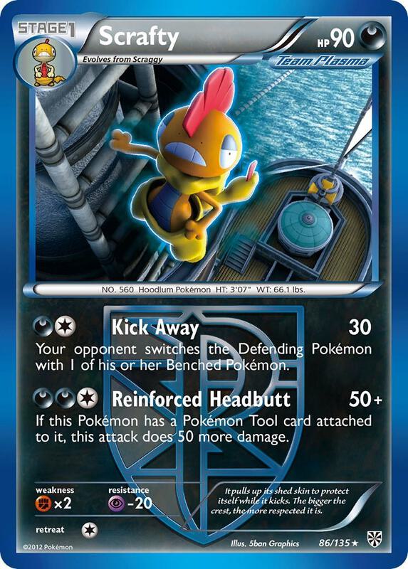 Scrafty (Team Plasma) Pokemon card from Plasma Storm
