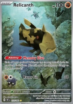 Relicanth Pokemon card from Temporal Forces