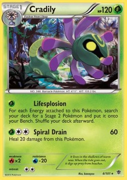 Cradily Pokemon card from Plasma Blast