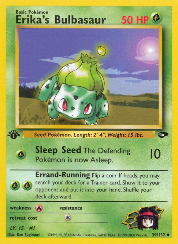 Erika's Bulbasaur Pokemon card from Gym Challenge
