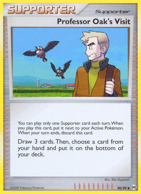 Professor Oak's Visit Pokemon card from Arceus