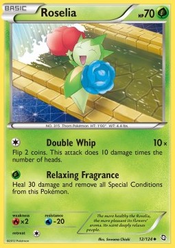 Roselia Pokemon card from Dragons Exalted