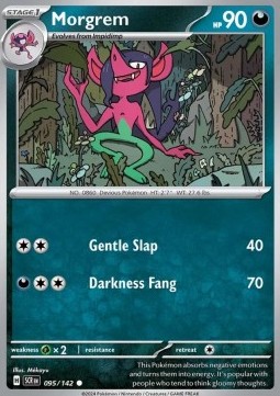 Morgrem Pokemon card from Stellar Crown