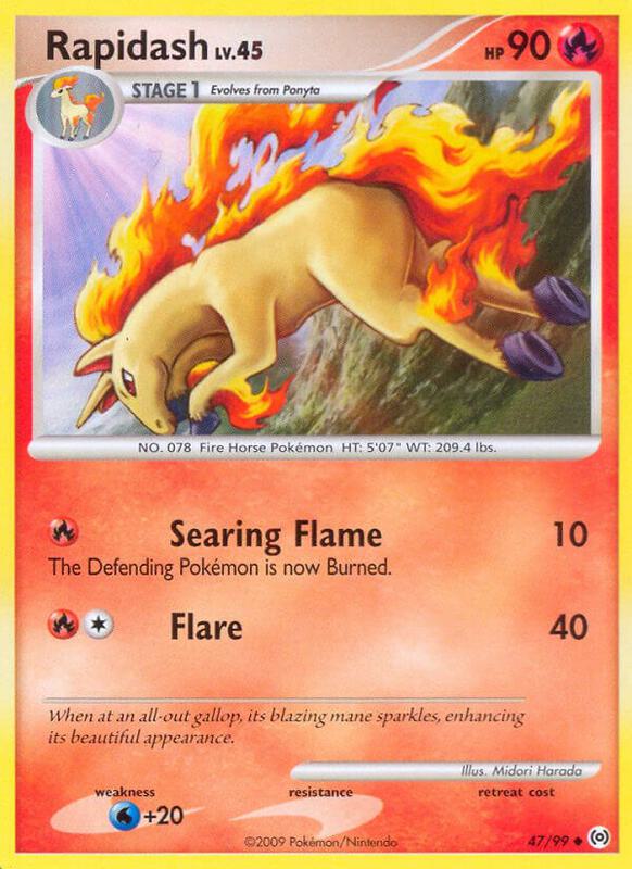 Rapidash (47) Pokemon card from Arceus