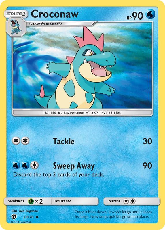 Croconaw Pokemon card from Dragon Majesty