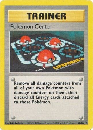Pokemon Center Pokemon card from Base Set