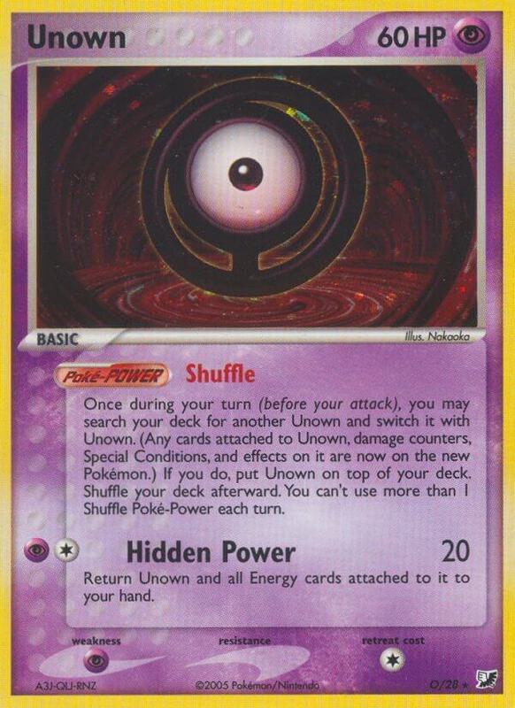 Unown (O) Pokemon card from Unseen Forces