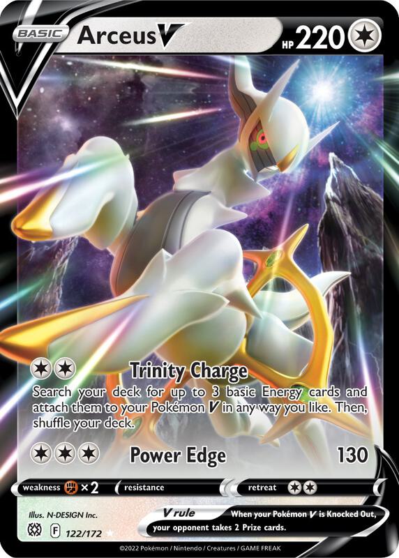 Arceus V Pokemon card from SWSH09: Brilliant Stars