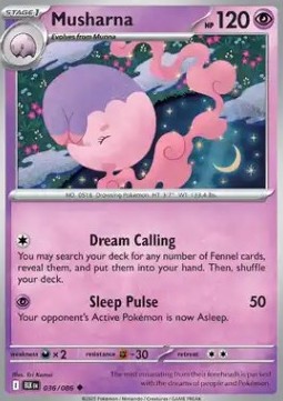 Musharna Pokemon card from Black Bolt