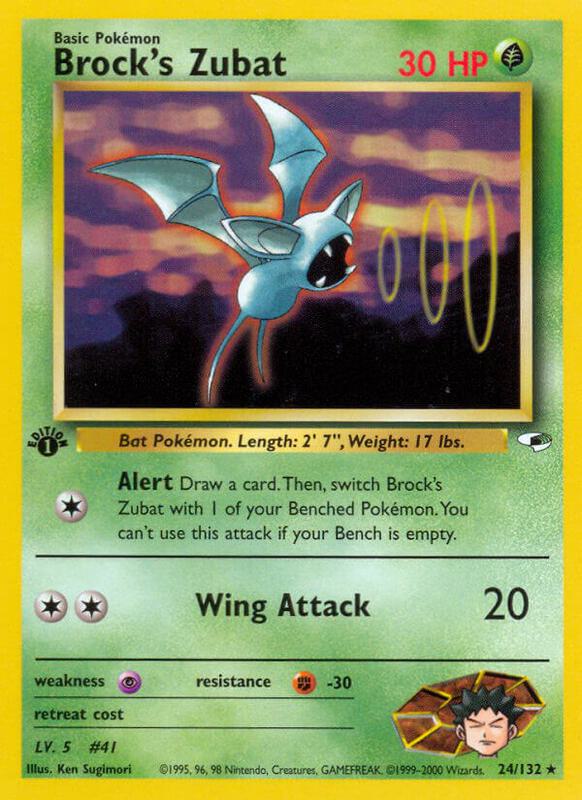 Brock's Zubat (24) Pokemon card from Gym Heroes