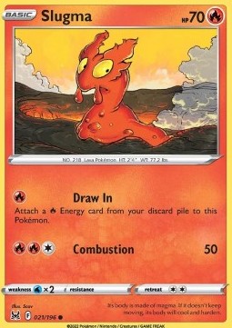 Slugma Pokemon card from Lost Origin