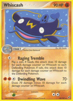Whiscash Pokemon card from EX Deoxys
