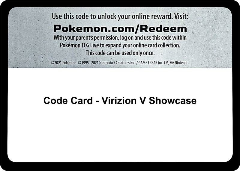 Code Card - Virizion V Showcase Pokemon card from Miscellaneous Cards & Products