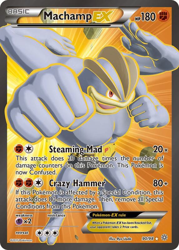 Machamp EX (90 Full Art) Pokemon card from XY - Ancient Origins