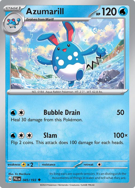 Azumarill Pokemon card from SV02: Paldea Evolved