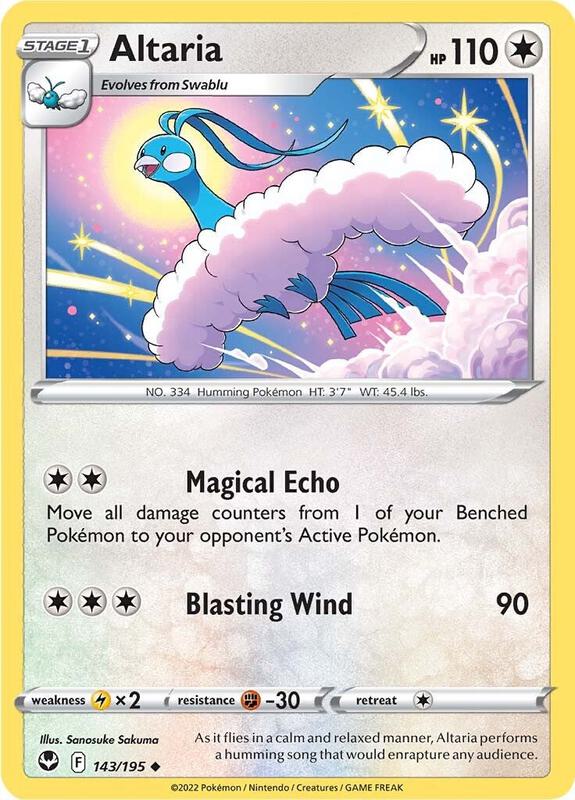 Altaria Pokemon card from SWSH12: Silver