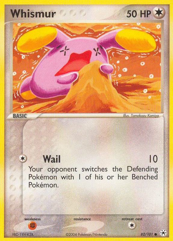 Whismur Pokemon card from Hidden Legends