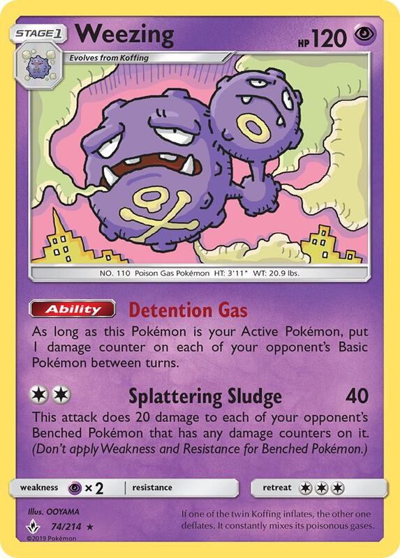 Weezing Pokemon card from SM - Unbroken Bonds