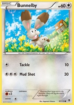 Bunnelby Pokemon card from Phantom Forces