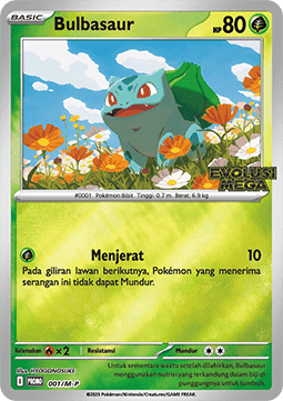 Bulbasaur (M-P/ID 001) M-P Indonesian Promos (Holo)