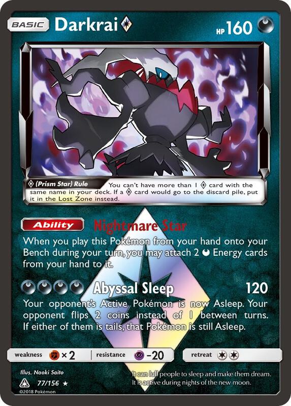 Darkrai Prism Star Pokemon card from SM - Ultra Prism