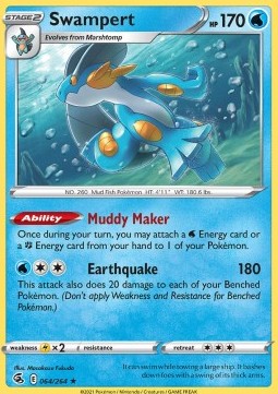 Swampert (Holo) Pokemon card from Fusion Strike