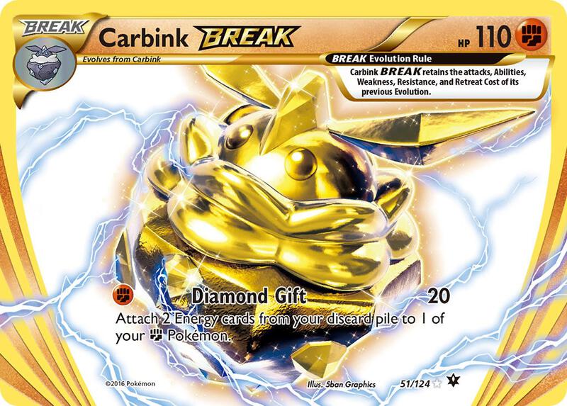Carbink BREAK Pokemon card from XY - Fates Collide