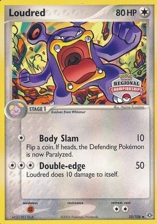 Loudred Pokemon card from EX Emerald