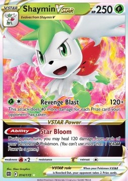 Shaymin VSTAR Pokemon card from Brilliant Stars
