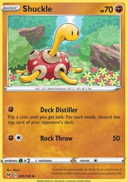 Shuckle Pokemon card from Vivid Voltage