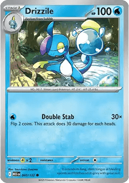 Drizzile Pokemon card from Mega Evolution