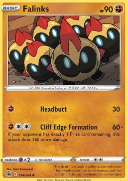 Falinks Pokemon card from Fusion Strike