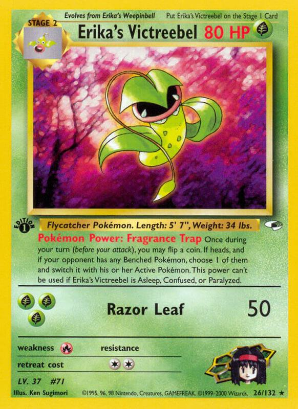 Erika's Victreebel Pokemon card from Gym Heroes