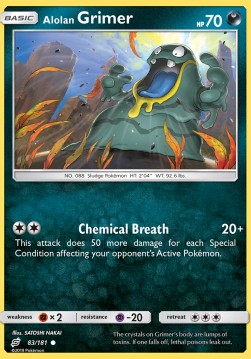 Alolan Grimer Pokemon card from Team Up