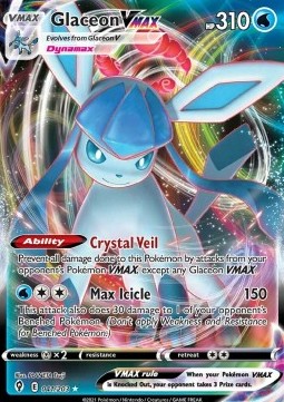 Glaceon VMAX Pokemon card from Evolving Skies