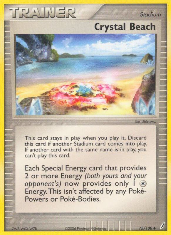 Crystal Beach Pokemon card from Crystal Guardians