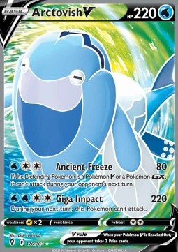 Arctovish V Pokemon card from Evolving Skies
