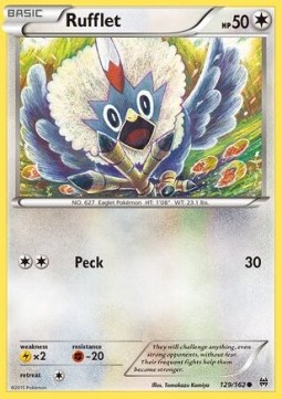 Rufflet Pokemon card from BREAKthrough