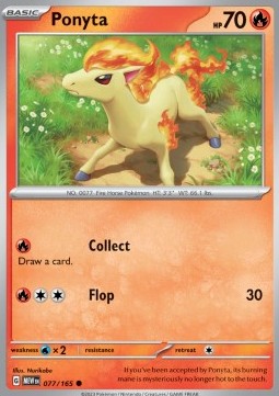 Ponyta Pokemon card from 151
