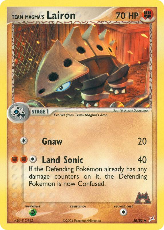 Team Magma's Lairon Pokemon card from Team Magma vs Team Aqua
