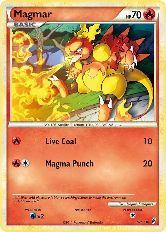 Magmar Pokemon card from Call of Legends