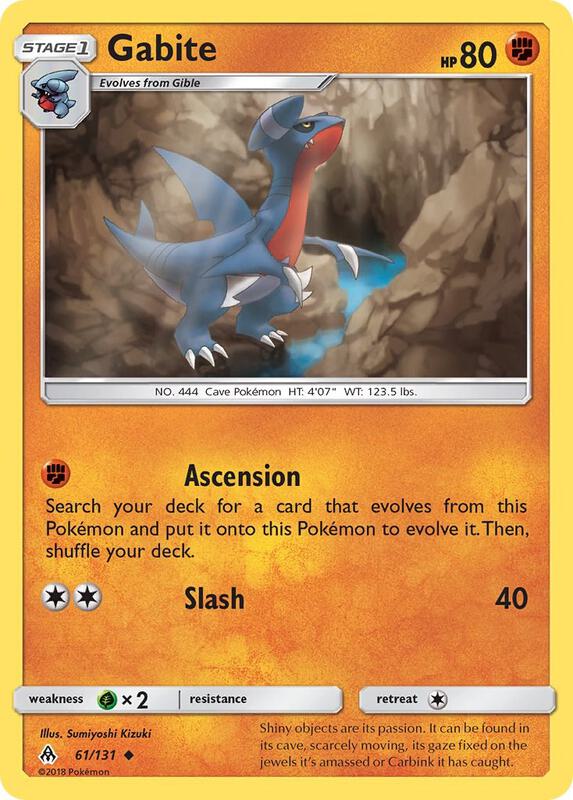 Gabite Pokemon card from SM - Forbidden Light